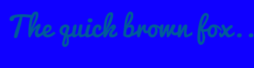 Image with Font Color 005B9A and Background Color 0F00FF